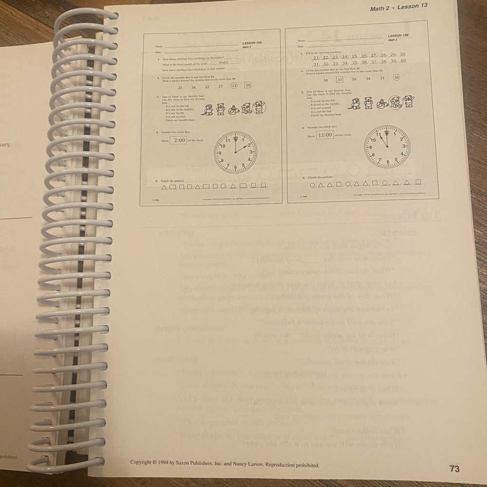 Saxon Math 2 - Picture 2 of 4